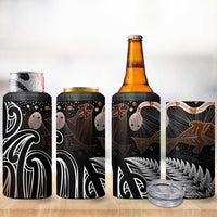 Aotearoa Maori - Australia Indigenous 4 in 1 Can Cooler Tumbler Koiri Whakairo Mix Aboriginal Art LT7 - Polynesian Pride