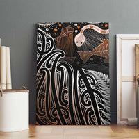 Aotearoa Maori - Australia Indigenous Canvas Wall Art Koiri Whakairo Mix Aboriginal Art LT7 - Polynesian Pride