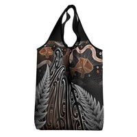 Aotearoa Maori - Australia Indigenous Grocery Bag Koiri Whakairo Mix Aboriginal Art LT7 - Polynesian Pride