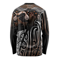 Aotearoa Maori - Australia Indigenous Long Sleeve Shirt Koiri Whakairo Mix Aboriginal Art LT7 - Polynesian Pride