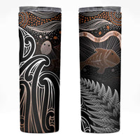Aotearoa Maori - Australia Indigenous Skinny Tumbler Koiri Whakairo Mix Aboriginal Art - Polynesian Pride