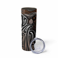 Aotearoa Maori - Australia Indigenous Skinny Tumbler Koiri Whakairo Mix Aboriginal Art - Polynesian Pride