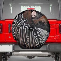 Aotearoa Maori - Australia Indigenous Spare Tire Cover Koiri Whakairo Mix Aboriginal Art - Polynesian Pride