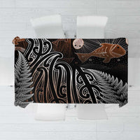 Aotearoa Maori - Australia Indigenous Tablecloth Koiri Whakairo Mix Aboriginal Art LT7 Brown - Polynesian Pride