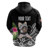 Personalised Polynesian Hoodie With Yorkshire Terrier Floral Style LT7 - Polynesian Pride