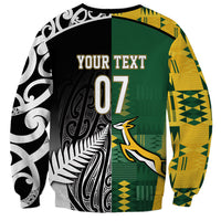 Custom Rugby South Africa New Zealand Greatest Rivals Sweatshirt Tribal Motifs LT7 - Polynesian Pride