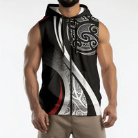 Aotearoa Maori Rugby Custom Sleeveless Zip Hoodie Kapa O Pango LT7 - Polynesian Pride