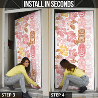 Christmas Aloha Hawaii Tiki Door Cover Hibiscus Spring Colors - Polynesian Pride