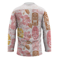Christmas Aloha Hawaii Tiki Hockey Jersey Hibiscus Spring Colors LT7 - Polynesian Pride