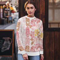 Christmas Aloha Hawaii Tiki Ugly Christmas Sweater Hibiscus Spring Colors - Polynesian Pride