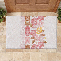 Christmas Aloha Hawaii Tiki Rubber Doormat Hibiscus Spring Colors - Polynesian Pride