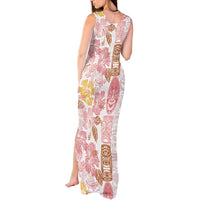 Christmas Aloha Hawaii Tiki Tank Maxi Dress Hibiscus Spring Colors - Polynesian Pride