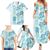 Christmas Aloha Hawaii Tiki Family Matching Summer Maxi Dress and Hawaiian Shirt Hibiscus Summer Colors - Polynesian Pride