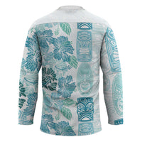 Christmas Aloha Hawaii Tiki Hockey Jersey Hibiscus Summer Colors LT7 - Polynesian Pride
