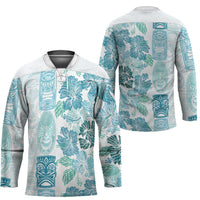 Christmas Aloha Hawaii Tiki Hockey Jersey Hibiscus Summer Colors LT7 - Polynesian Pride