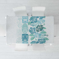 Christmas Aloha Hawaii Tiki Tablecloth Hibiscus Summer Colors LT7 Turquoise - Polynesian Pride