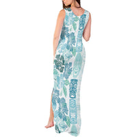 Christmas Aloha Hawaii Tiki Tank Maxi Dress Hibiscus Summer Colors - Polynesian Pride