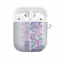 Christmas Aloha Hawaii Tiki AirPods Case Hibiscus Winter Colors LT7 Lavender - Polynesian Pride
