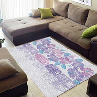 Christmas Aloha Hawaii Tiki Area Rug Hibiscus Winter Colors LT7 - Polynesian Pride