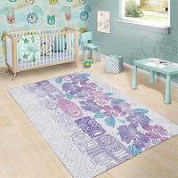 Christmas Aloha Hawaii Tiki Area Rug Hibiscus Winter Colors LT7 - Polynesian Pride
