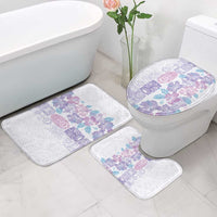 Christmas Aloha Hawaii Tiki Bathroom Set Hibiscus Winter Colors - Polynesian Pride