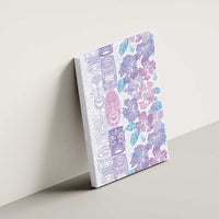 Christmas Aloha Hawaii Tiki Canvas Wall Art Hibiscus Winter Colors - Polynesian Pride