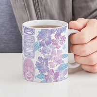 Christmas Aloha Hawaii Tiki Ceramic Mug Hibiscus Winter Colors - Polynesian Pride