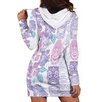 Christmas Aloha Hawaii Tiki Hoodie Dress Hibiscus Winter Colors - Polynesian Pride