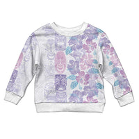 Christmas Aloha Hawaii Tiki Kid Ugly Christmas Sweater Hibiscus Winter Colors - Polynesian Pride