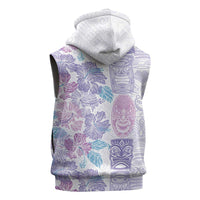 Christmas Aloha Hawaii Tiki Sleeveless Zip Hoodie Hibiscus Winter Colors LT7 - Polynesian Pride
