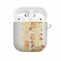 Christmas Aloha Hawaii Tiki AirPods Case Hibiscus Autumn Colors LT7 Yellow - Polynesian Pride