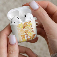 Christmas Aloha Hawaii Tiki AirPods Case Hibiscus Autumn Colors LT7 - Polynesian Pride