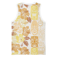 Christmas Aloha Hawaii Tiki Basketball Jersey Hibiscus Autumn Colors - Polynesian Pride