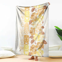 Christmas Aloha Hawaii Tiki Blanket Hibiscus Autumn Colors - Polynesian Pride