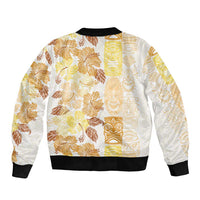 Christmas Aloha Hawaii Tiki Bomber Jacket Hibiscus Autumn Colors LT7 - Polynesian Pride