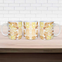 Christmas Aloha Hawaii Tiki Ceramic Mug Hibiscus Autumn Colors - Polynesian Pride