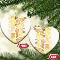 Christmas Aloha Hawaii Tiki Ceramic Ornament Hibiscus Autumn Colors - Polynesian Pride