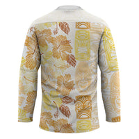 Christmas Aloha Hawaii Tiki Hockey Jersey Hibiscus Autumn Colors LT7 - Polynesian Pride