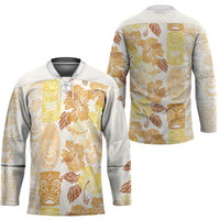 Christmas Aloha Hawaii Tiki Hockey Jersey Hibiscus Autumn Colors LT7 - Polynesian Pride