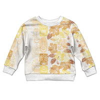 Christmas Aloha Hawaii Tiki Kid Ugly Christmas Sweater Hibiscus Autumn Colors - Polynesian Pride