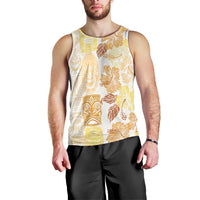 Christmas Aloha Hawaii Tiki Men Tank Top Hibiscus Autumn Colors - Polynesian Pride