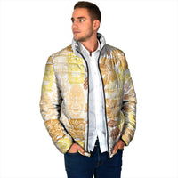Christmas Aloha Hawaii Tiki Padded Jacket Hibiscus Autumn Colors - Polynesian Pride