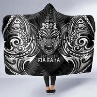 New Zealand Rugby Hooded Blanket 2023 World Cup Aotearoa Haka Face LT7 - Polynesian Pride