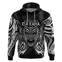 New Zealand Rugby Hoodie 2023 World Cup Aotearoa Haka Face LT7 Pullover Hoodie Black - Polynesian Pride