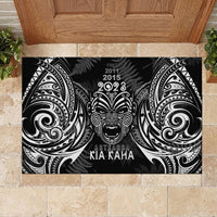 New Zealand Rugby Rubber Doormat 2023 World Cup Aotearoa Haka Face LT7 - Polynesian Pride