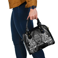 Custom New Zealand Rugby Shoulder Handbag 2023 World Cup Aotearoa Haka Face LT7 - Polynesian Pride