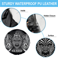 New Zealand Rugby Spare Tire Cover 2023 World Cup Aotearoa Haka Face LT7 - Polynesian Pride