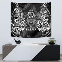 New Zealand Rugby Tapestry 2023 World Cup Aotearoa Haka Face LT7 - Polynesian Pride