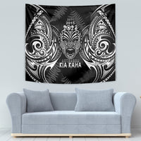 New Zealand Rugby Tapestry 2023 World Cup Aotearoa Haka Face LT7 - Polynesian Pride