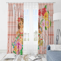 Aloha Hawaii Window Curtain Kawaii Mele Kalikimaka - Pastel Fever LT7 - Polynesian Pride